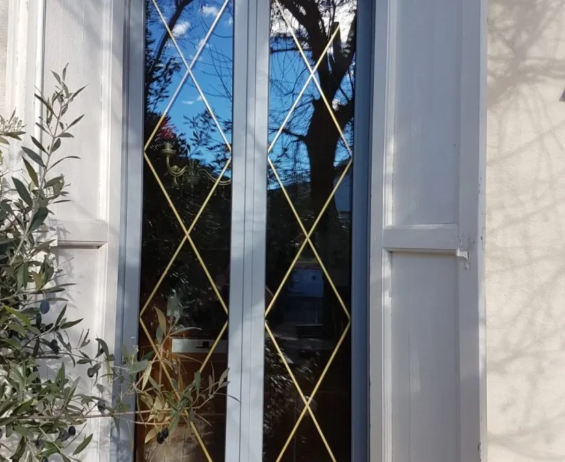 Fenêtres PVC avec petit bois laiton