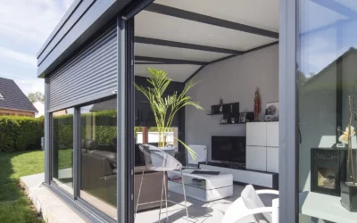 veranda alu contemporaine pour extension de maison à Boisset-et-Gaujac, près d’Anduze