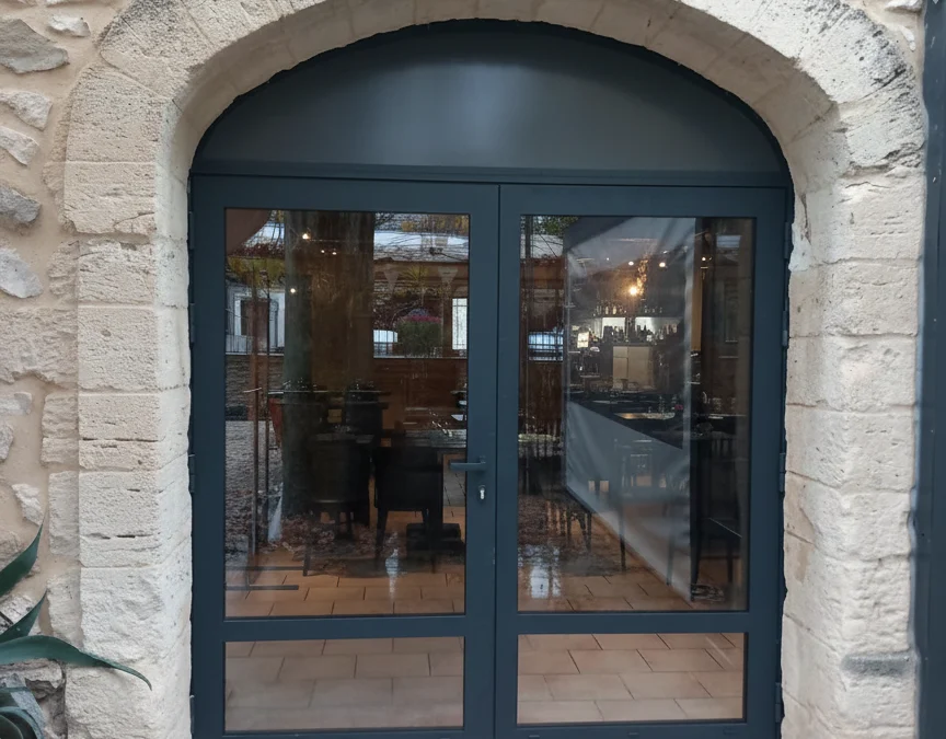 Porte fenêtre alu RAL 7016 à Saint-Maurice-de-Cazevieille par AB Fenêtre